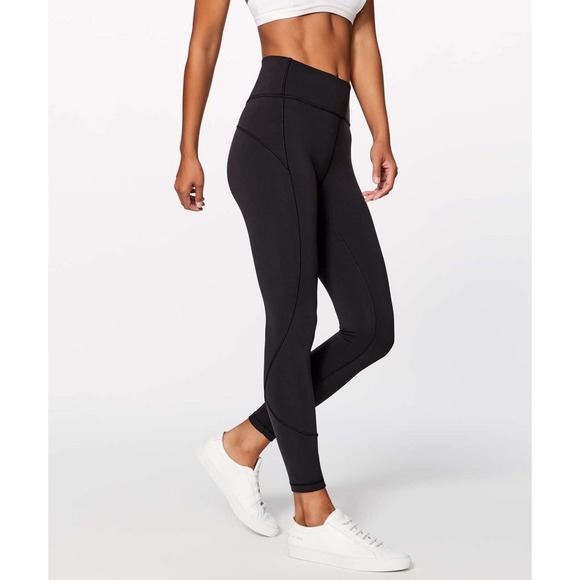 lululemon athletica Pants - Lululemon In Movement 7/8 Tight Everlux Black Leggings Women's Size 8 H13173